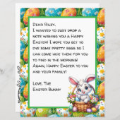 Gepersonaliseerde Kinderbrief van Paashaas (Voorkant / Achterkant)