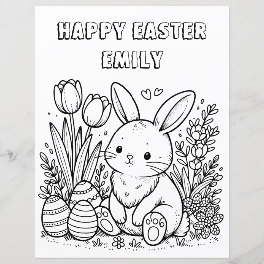 Gepersonaliseerde Kinderbrief van Paashaas (Achterkant)