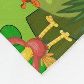 Gepersonaliseerde kinderdierentuin fleece deken (Hoek)