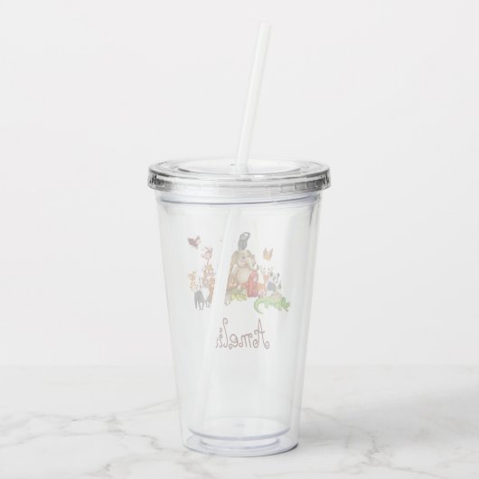 Gepersonaliseerde Kinderen Acryl Drinkbeker (Achterkant)