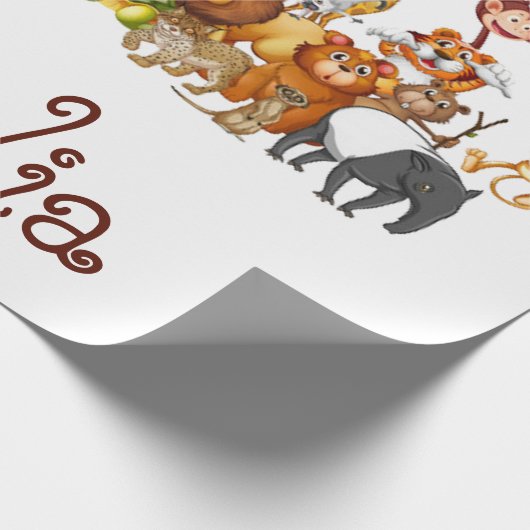 Gepersonaliseerde Kinderen Cadeaupapier (Hoek)