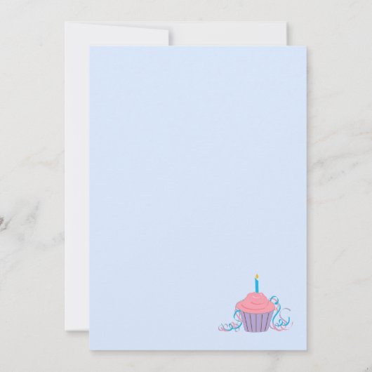 Gepersonaliseerde kinderen eerste verjaardag kaart (Achterkant)