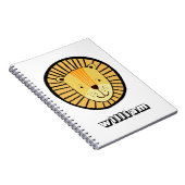 Gepersonaliseerde Kinderen Leeuw Jungle Dier Naam Notitieboek (Rechterzijde)