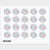 Gepersonaliseerde Kinderen onder het Zee Ronde Sticker (Vel)