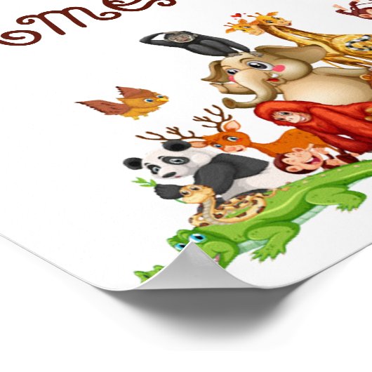 Gepersonaliseerde Kinderen Poster (Hoek)