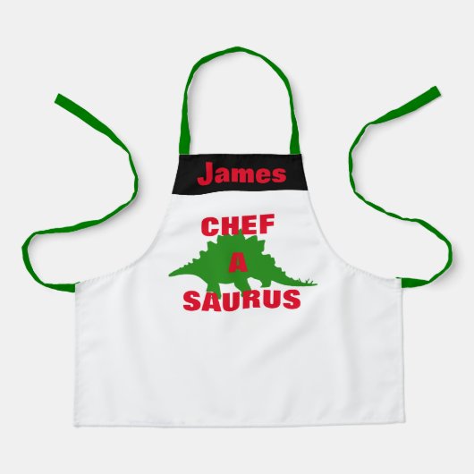 Gepersonaliseerde Kinderen Schorten, Dinosaur Grap Schort (Voorkant)