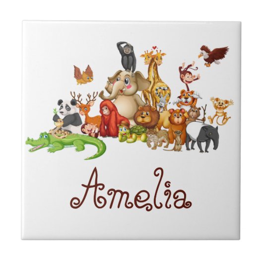 Gepersonaliseerde Kinderen Tegeltje (Voorkant)