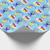 Gepersonaliseerde kinderen van Birthday  Cadeaupapier (Hoek)