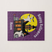 Gepersonaliseerde Kinderen van Halloween Haunted H Legpuzzel (Horizontaal)
