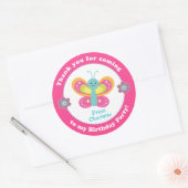 Gepersonaliseerde kinderen verjaardagsfeestje stic ronde sticker (Envelop)