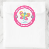 Gepersonaliseerde kinderen verjaardagsfeestje stic ronde sticker (Tas)