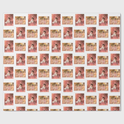 Gepersonaliseerde kinderfoto cadeaupapier (Vlak)