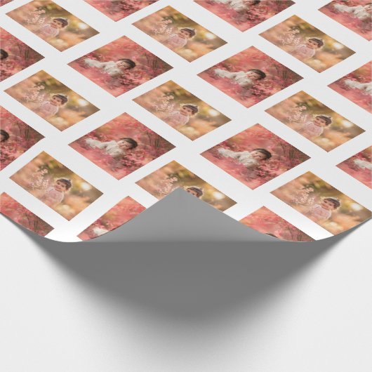 Gepersonaliseerde kinderfoto cadeaupapier (Hoek)