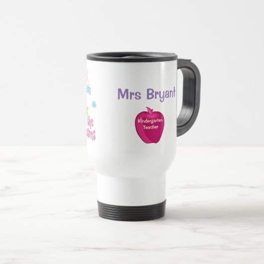 Gepersonaliseerde Kindergarten Leerleraar Reis Mug Reisbeker (Voorkant rechts)
