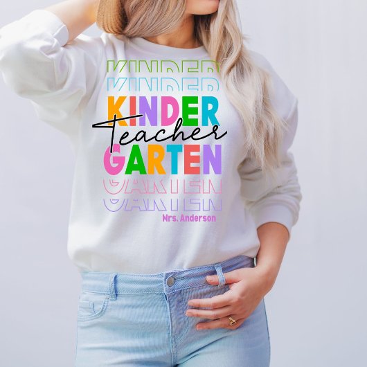 Gepersonaliseerde Kindergarten Leraar Sweatshirt