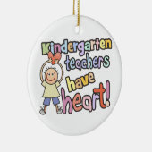 Gepersonaliseerde Kindergarten Teachers Ornament (Rechts)