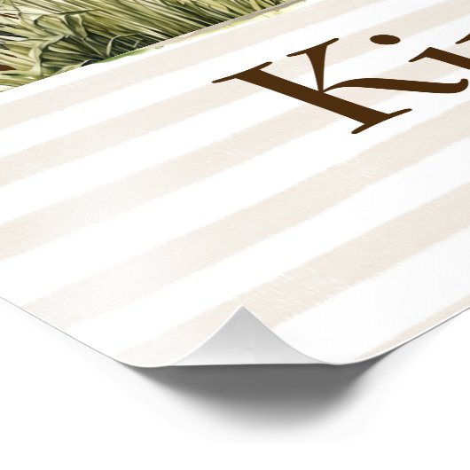 Gepersonaliseerde kinderkamer kunstwerk, Letter K Foto Afdruk (Hoek)