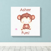 Gepersonaliseerde kinderkamer of speelkamer decor  canvas afdruk (Insitu (Houten vloer))