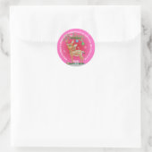 GEPERSONALISEERDE KINDERKERSTSTICKER RONDE STICKER (Tas)