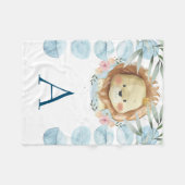 Gepersonaliseerde kinderleeuw fleece deken (Voorkant (Horizontaal))