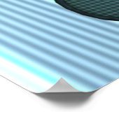 Gepersonaliseerde kindermoordenaars blauwe teddybe poster (Hoek)