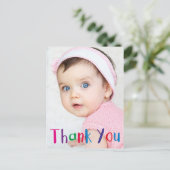 Gepersonaliseerde kinderverjaardag Bedankt Briefkaart (Staand voorkant)