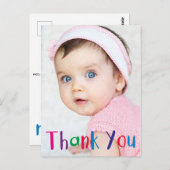 Gepersonaliseerde kinderverjaardag Bedankt Briefkaart (Voorkant / Achterkant)