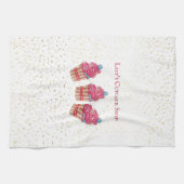 Gepersonaliseerde Kind's Cupcake Shop Keuken Handd Theedoek (Horizontaal)