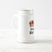 Gepersonaliseerde King Beer Stein Bierpul (Voorkant links)