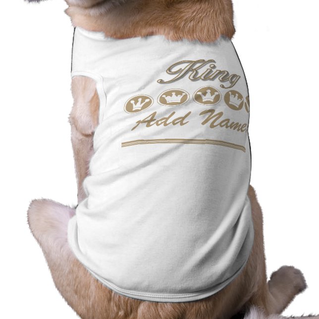 Gepersonaliseerde King Dog T-shirt (Achterkant)