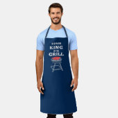 Gepersonaliseerde King of the Grill BBQ-Schort Schort (Gedragen)