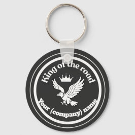 Gepersonaliseerde King of the Road Chauffeur Badge Sleutelhanger