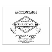 Gepersonaliseerde Kip Bedankt Terugkeeradres Rubberstempel (Afrduk)