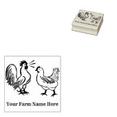 Gepersonaliseerde Kip en Haan Kip Boerderij Rubberstempel (Gestempeld)