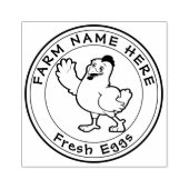 Gepersonaliseerde Kip Legt Eitjes Vers Familie Boe Rubberstempel (Afrduk)