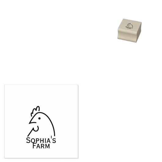 Gepersonaliseerde  Kip Naam ei Rubberstempel (Gestempeld)