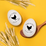 Gepersonaliseerde  kippenei stempel<br><div class="desc">Gepersonaliseerde eistempels voor uw hoeve of familie boerderij met een kippenillustratie en gepersonaliseerde monogrammen of informatie in een boerderij lettertype. Deze stempels zijn ontworpen om te worden gebruikt met het handvat voor een betere toepassing en we hebben de inkt niet opgenomen, omdat het aan u is om er een te...</div>