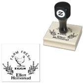Gepersonaliseerde kippeneieren Homestead Boerderij Rubberstempel (Gestempeld)