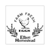 Gepersonaliseerde kippeneieren Homestead Boerderij Rubberstempel (Afrduk)