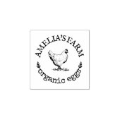 Gepersonaliseerde  kippeneieren rubberstempel (Afrduk)