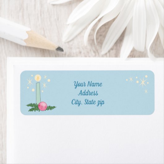 Gepersonaliseerde Kitschy Kerst retour adres LBL Etiket (Insitu)