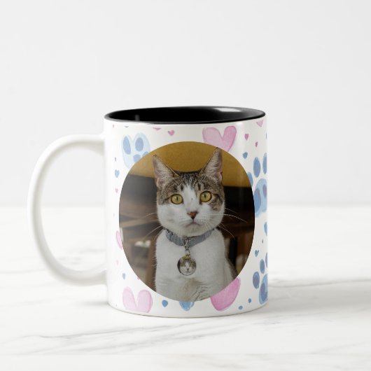 Gepersonaliseerde Kitty Cat Mok (Links)