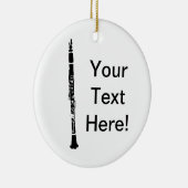 Gepersonaliseerde klarinet keramisch ornament (Rechts)