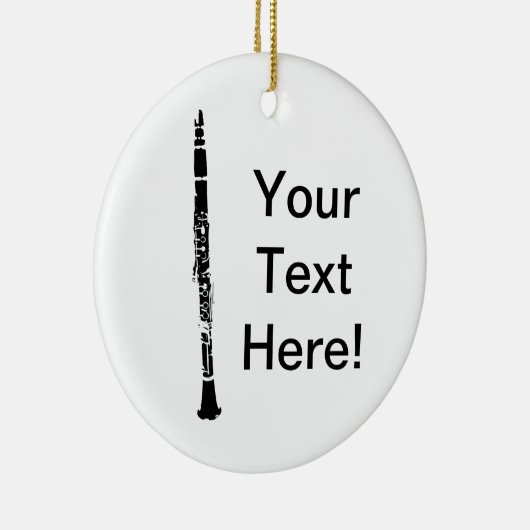 Gepersonaliseerde klarinet keramisch ornament (Rechts)