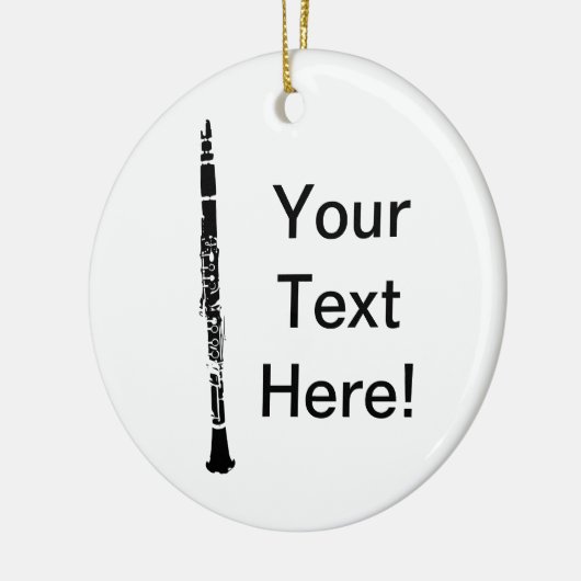 Gepersonaliseerde klarinet keramisch ornament (Links)