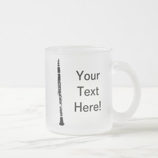 Gepersonaliseerde klarinet matglas koffiemok (Rechts)