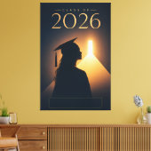 Gepersonaliseerde klas van 2026 Future Grad-ontwer Canvas Afdruk (Insitu (Woonkamer))