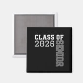 Gepersonaliseerde klas van 2026 senior afstuderen magneet (Voorkant / Achterkant)