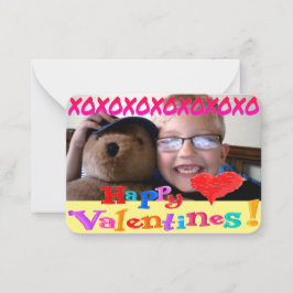 Gepersonaliseerde klasse Valentijnsdag Notitiekaartje