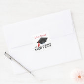 Gepersonaliseerde Klasse van 2015 Envelope Seal St Vierkante Sticker (Envelop)